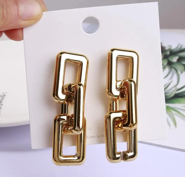 AVR JEWELS Korean Geometric Wild Drop Earrings 2 Pcs/Set