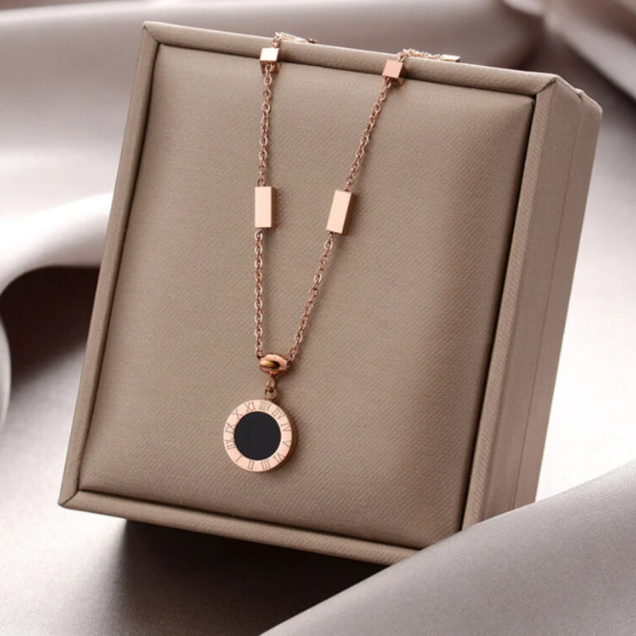 Rose Gold High Quality Gold Plated Stainless Steel Round Necklace