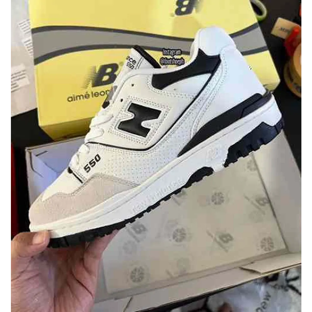 Premium New Balance 550 Black White Shoes For Women (BME100)