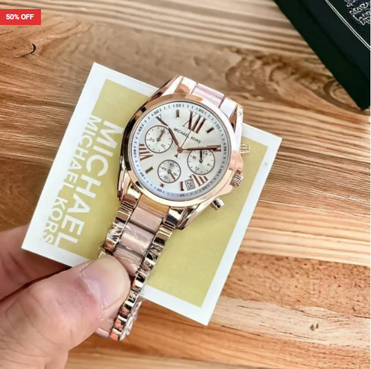 Michael Kors Cute Rose gold First Copy Watch for Her – 37mm Chronograph