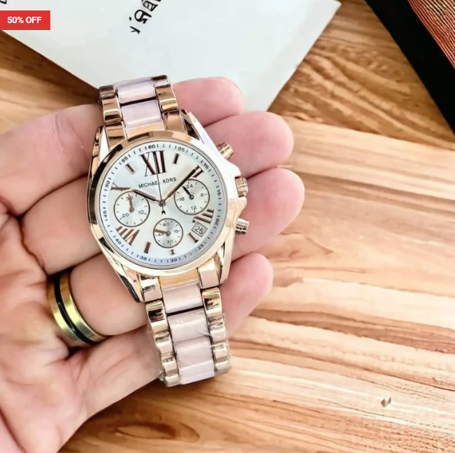 Michael Kors Cute Rose gold First Copy Watch for Her – 37mm Chronograph