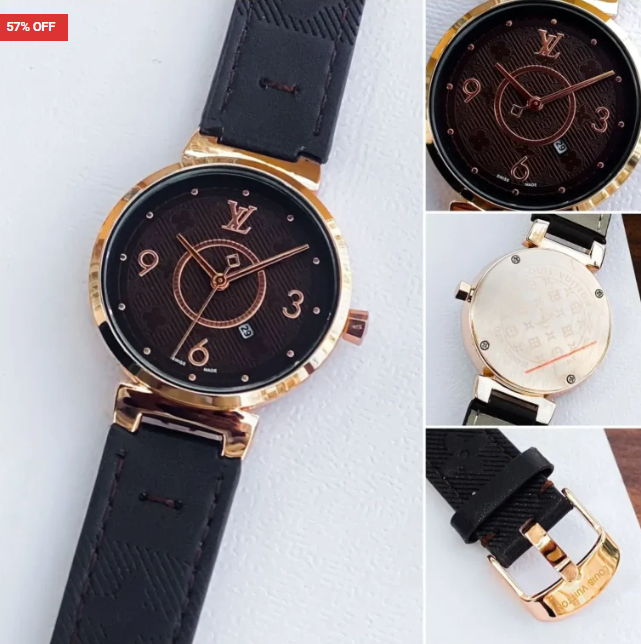 Louis Vuitton For Her First Copy Watch – Rose Gold Stainless Steel Case