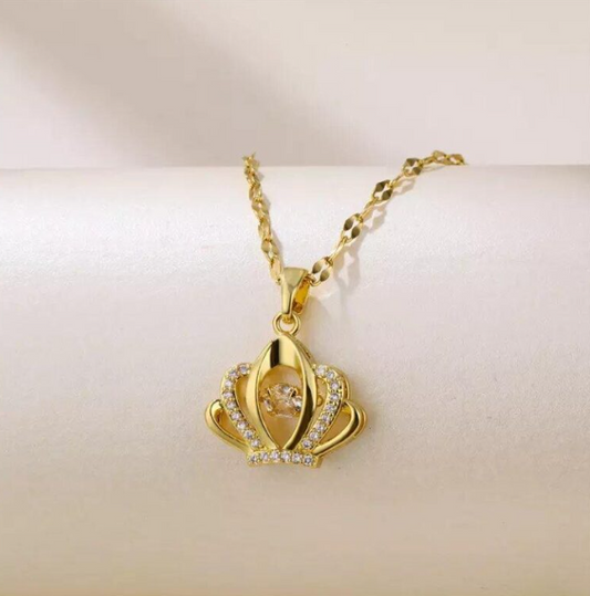 Elegant American Diamond Pendant With Chain