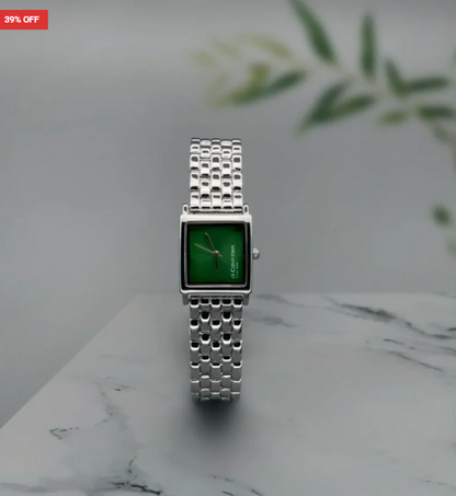 Calvin Klein Girls First Copy Watch – Green Dial with Silver Bracelet