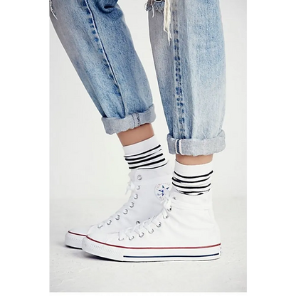 Trendy Convers All Star High White Shoes For Women (SHUB776)