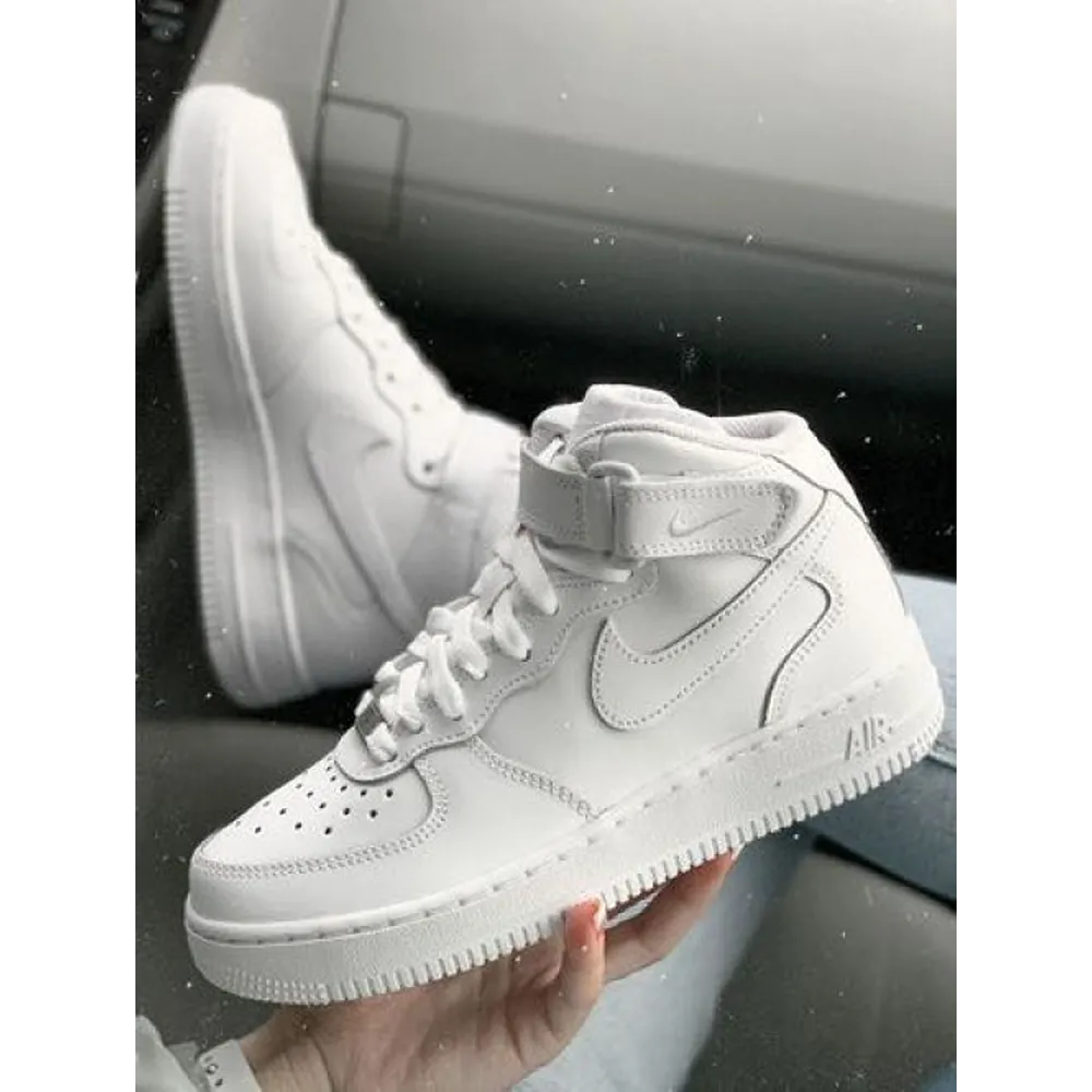 Trendy Nike Air Force Mid Long Leather Shoes For Women (SFS1887)