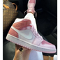 Trendy Nike Air Jordan 1 Mid Rosa Claro Shoes For Women