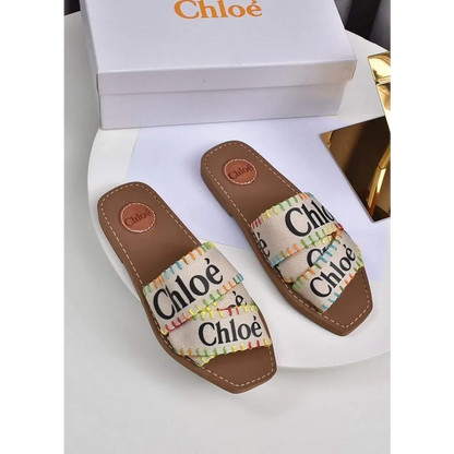 Luxurious Chloe Woody Flats Slide For Women (SFS1897)